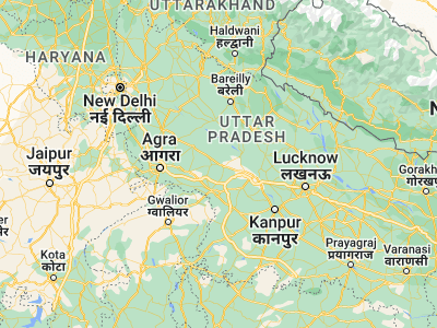 Map showing location of Bhongaon (27.25579, 79.18073)