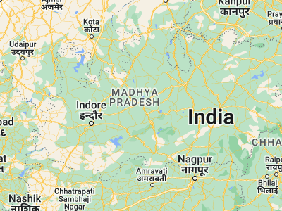 Map showing location of Bhopāl (23.25469, 77.40289)