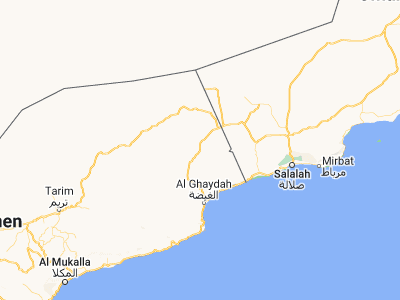 Map showing location of Bi’r Ḩāt (17.32197, 52.09566)