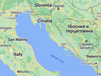 Map showing location of Bibinje (44.06667, 15.3)