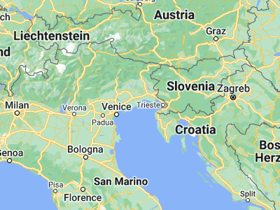 Map showing location of Bibione (45.63583, 13.05389)