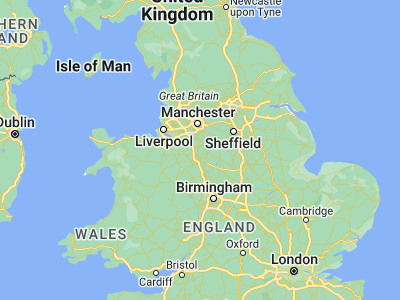 Map showing location of Biddulph (53.11724, -2.17584)