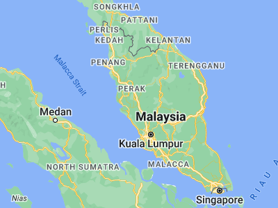 Map showing location of Bidur (4.11667, 101.28333)