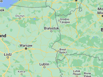 Map showing location of Bielsk Podlaski (52.76512, 23.18647)