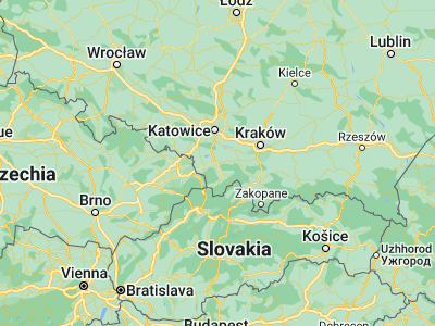 Map showing location of Bielsko-Biała (49.82245, 19.04686)