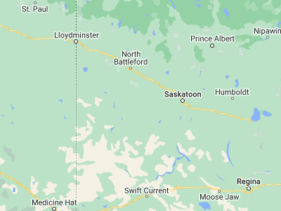 Map showing location of Biggar (52.0668, -108.00135)