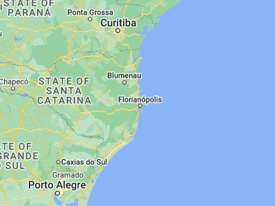 Map showing location of Biguaçu (-27.49417, -48.65556)