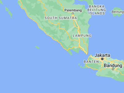Map showing location of Biha (-5.3296, 104.0295)