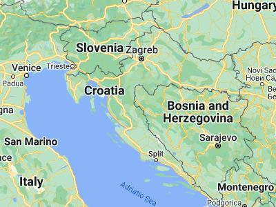Map showing location of Bihać (44.81694, 15.87083)