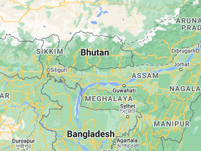 Map showing location of Bijni (26.49588, 90.70298)