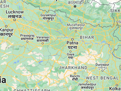 Map showing location of Bikramganj (25.21262, 84.25409)