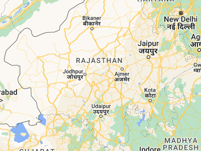 Map showing location of Bilāra (26.18048, 73.70569)