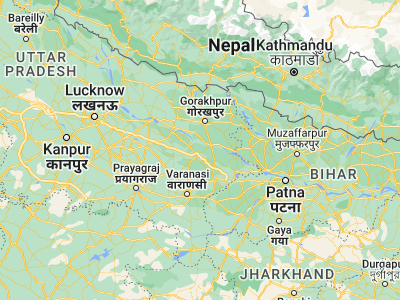 Map showing location of Bilariāganj (26.19701, 83.22771)
