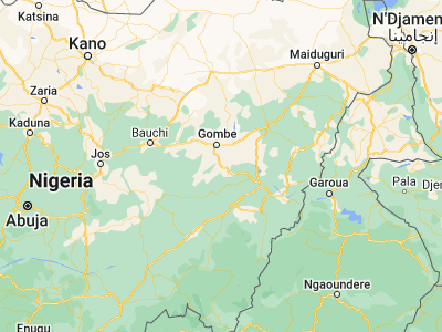 Map showing location of Biliri (9.86472, 11.22528)
