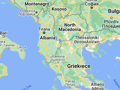 Map showing location of Bilisht (40.6275, 20.99)