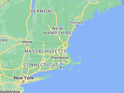 Map showing location of Billerica (42.55843, -71.26895)