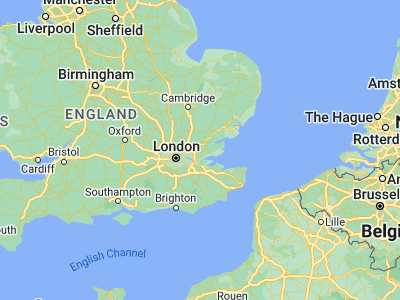 Map showing location of Billericay (51.62867, 0.41963)