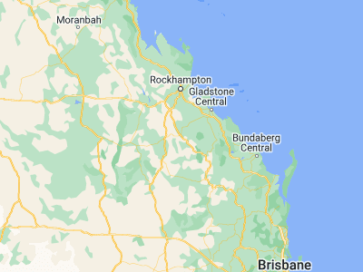Map showing location of Biloela (-24.41667, 150.5)