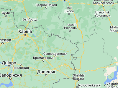 Map showing location of Bilokurakyne (49.5341, 38.73067)