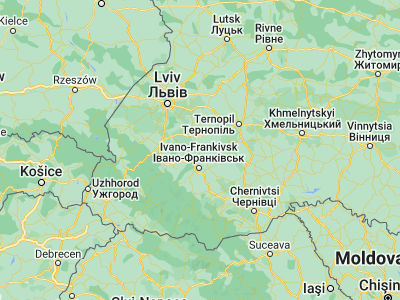 Map showing location of Bilshivtsi (49.18333, 24.75)