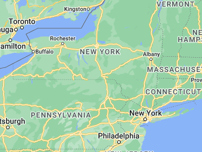 Map showing location of Binghamton (42.09869, -75.91797)