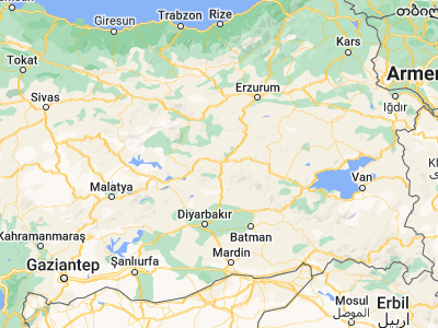 Map showing location of Bingöl (38.88472, 40.49389)