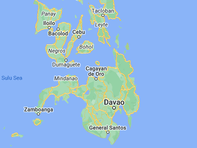 Map showing location of Binitinan (8.71, 124.77556)