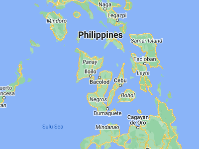 Map showing location of Binonga (10.7719, 122.9817)