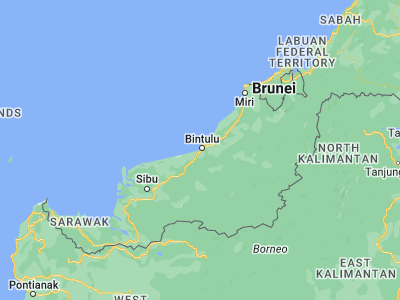 Map showing location of Bintulu (3.16667, 113.03333)