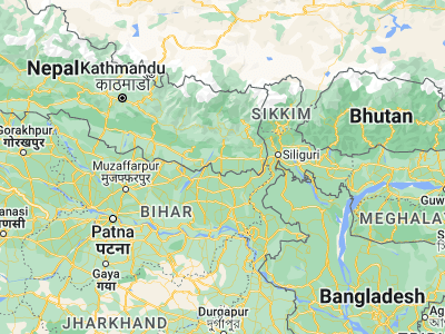 Map showing location of Birātnagar (26.4831, 87.28337)