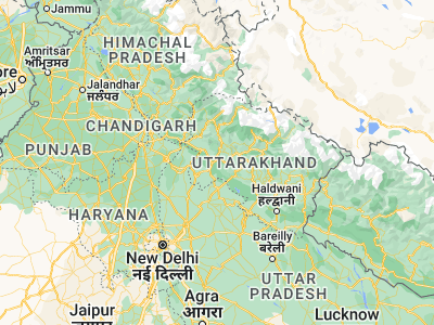 Map showing location of Birbhaddar (30.0712, 78.28189)