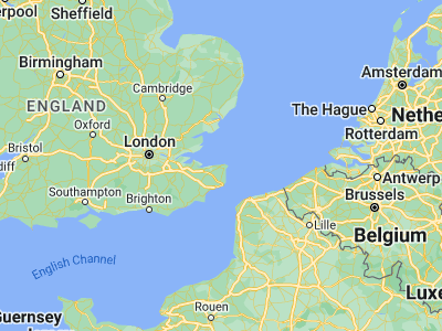 Map showing location of Birchington-on-Sea (51.37575, 1.3048)