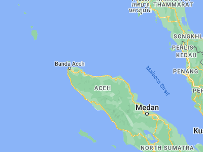 Map showing location of Bireun (5.203, 96.7009)