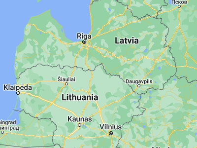 Map showing location of Biržai (56.2, 24.75)