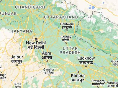 Map showing location of Bisauli (28.30822, 78.93661)