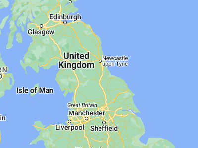 Map showing location of Bishop Auckland (54.65554, -1.67706)