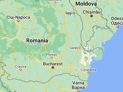 Map showing location of Bisoca (45.53333, 26.7)