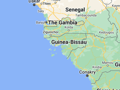 Map showing location of Bissau (11.86357, -15.59767)