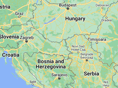 Map showing location of Bistrinci (45.69167, 18.39861)