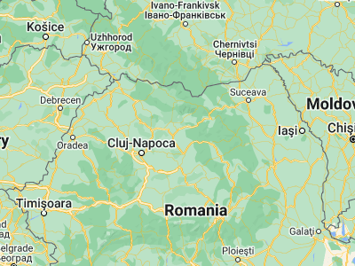 Map showing location of Bistriţa (47.13316, 24.50011)