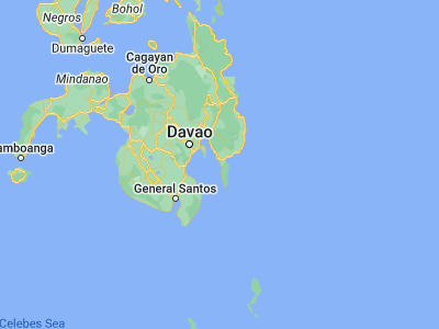 Map showing location of Bitaogan (6.76842, 126.07738)