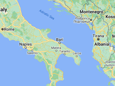 Map showing location of Bitonto (41.11083, 16.68938)
