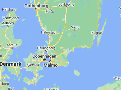 Map showing location of Bjärnum (56.28333, 13.7)