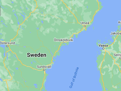 Map showing location of Bjästa (63.2, 18.5)