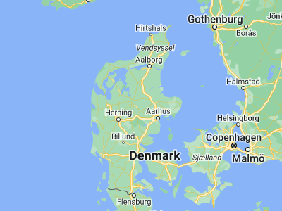 Map showing location of Bjerringbro (56.37797, 9.66065)