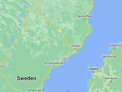 Map showing location of Bjurholm (63.93027, 19.21369)
