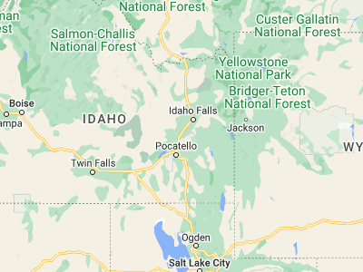 Map showing location of Blackfoot (43.19047, -112.34498)