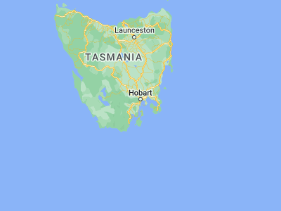 Map showing location of Blackmans Bay (-43.01667, 147.31667)