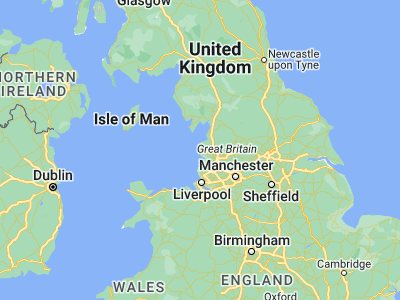 Map showing location of Blackpool (53.81667, -3.05)