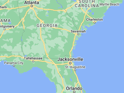 Map showing location of Blackshear (31.30605, -82.24207)